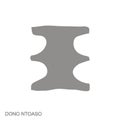 monochrome icon with Adinkra symbol Dono Ntoaso Royalty Free Stock Photo