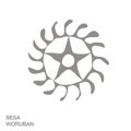 icon with Adinkra symbol Sesa Woruban Royalty Free Stock Photo