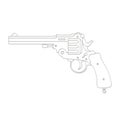 Vector monochrome icon with Revolver Royalty Free Stock Photo