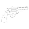 Vector monochrome icon with Revolver Royalty Free Stock Photo