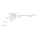 Vector monochrome icon with Revolver Royalty Free Stock Photo