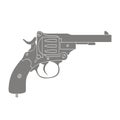 Vector monochrome icon with Revolver Royalty Free Stock Photo