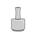 Vector monochrome nail polish bottle Royalty Free Stock Photo