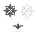 Vector monochrome ornament or geometrical symbol for decoration