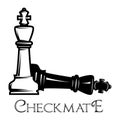 Vector monochrome pattern on chess theme with chess and checkmate Royalty Free Stock Photo