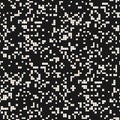 Vector monochrome pixel background. Abstract seamless pattern with small squares Royalty Free Stock Photo