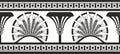 Vector monochrome seamless Egyptian ornament. Endless border, Ancient Egypt frame. Royalty Free Stock Photo