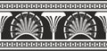 Vector monochrome seamless Egyptian ornament. Endless border, Ancient Egypt frame. Royalty Free Stock Photo