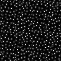 Vector monochrome seamless pattern, chaotic drops on black Royalty Free Stock Photo