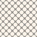 Vector monochrome seamless pattern, circular lattice, mesh, thin Royalty Free Stock Photo