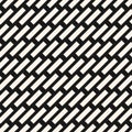 Vector monochrome seamless pattern with diagonal dash lines, rectangles, stripes Royalty Free Stock Photo