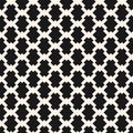 Vector monochrome seamless pattern with diamond grid, net, lattice, rhombuses