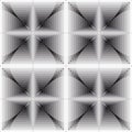 Vector monochrome volume seamless  geometric pattern Royalty Free Stock Photo