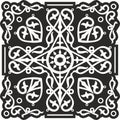 Vector monochrome Yakut amulet.