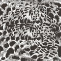 Vector monochromic leopard hair pattern in high detailed hand drawn style