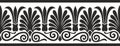 Vector monohrome black seamless classical Greek ornament