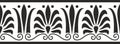 Vector monohrome black seamless classical Greek ornament.