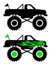 Vector monster truck, cartoon vehicle