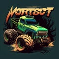 vector monster truck logo Royalty Free Stock Photo