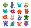 Cartoon cute monsters set Royalty Free Stock Photo