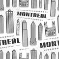 Vector Montreal Seamless Pattern Royalty Free Stock Photo