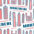 Vector Montreal Seamless Pattern Royalty Free Stock Photo