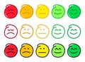 Vector set of mood emoji icons Royalty Free Stock Photo