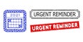 Urgent Reminder Textured Seal Stamps and Viral Inverted Mosaic 2021 Calendar Month Table