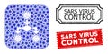 Sars Virus Control Scratched Rubber Stamps and Viral Subtracted Mosaic Coronavirus Replication