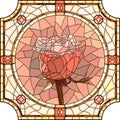 Vector mosaic of flower pink rose.