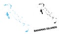 Vector Mosaic Map of Bahamas Islands of Liquid Tears and Solid Map