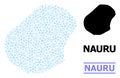 Fresh Composition Map of Nauru of Snow Flakes