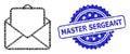 Distress Master Sergeant Stamp Seal and Square Dot Collage Open Letter