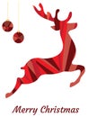 Vector Mosaic Reindeer Christmas Background Royalty Free Stock Photo