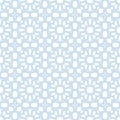 Vector mosaic seamless pattern. Blue and white ornament texture, oriental style Royalty Free Stock Photo