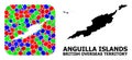 Mosaic Hole and Solid Map of Anguilla Islands