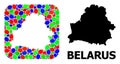 Mosaic Hole and Solid Map of Belarus