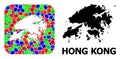 Mosaic Hole and Solid Map of Hong Kong