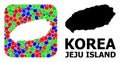 Mosaic Hole and Solid Map of Jeju Island