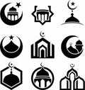 Vector mosque logo collection - islamic logo vector illustration
