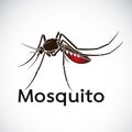 Vector of a mosquito design on white background. Insect. Animal. Easy editable layered vector illustration Royalty Free Stock Photo