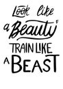 Vector motivational quote, funny fitness lettering for women