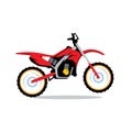 Vector Motocross Bike Cartoon Illustration.