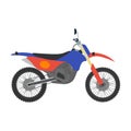 Vector motocross bike illustration on white background