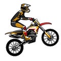 Motocross rider jumping Royalty Free Stock Photo