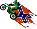 vector motocross rider ride the motocross bike Royalty Free Stock Photo