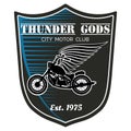 Vector motorcycle club label - Thunder Gods