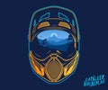 Vector mountain biking illustration