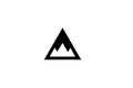 Black vector of mountains , simple logo