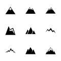 Vector mountains icon set